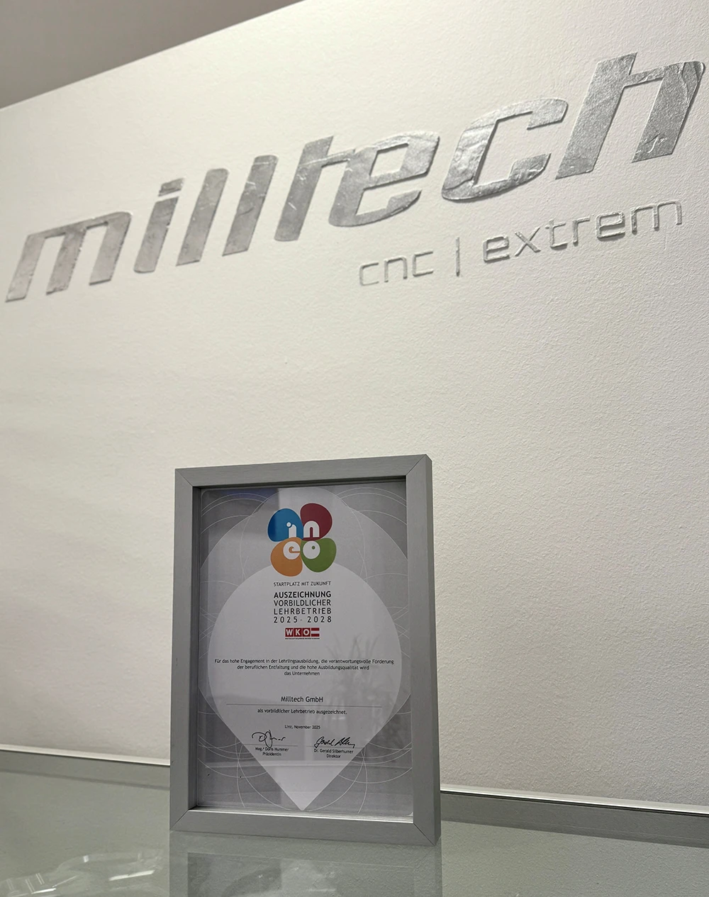 ineo Gütesiegel für die Jahre 2025-2028 - Milltech GmbH